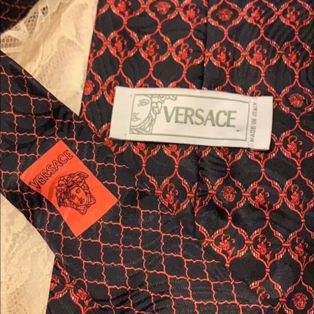 Versace Vintage Medusa Logo 90’s Versace Tie